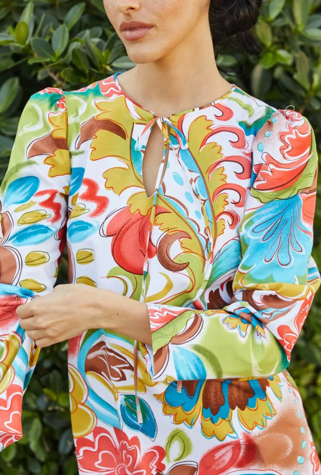 The CZ Shift Dress - Graffiti Floral lazy luxe