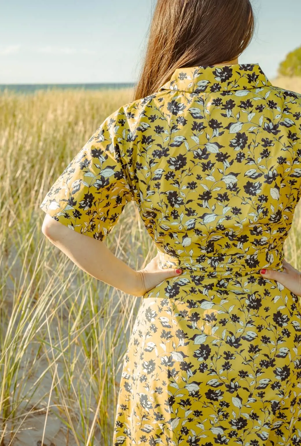 The Donna Day Gown - Chartreuse Floral subtle luxe