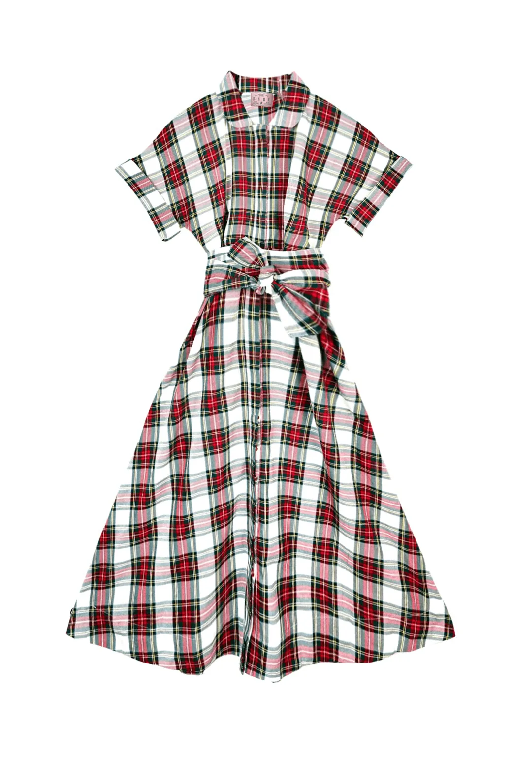 The Donna Day Gown - Dress Stewart Plaid serene glow