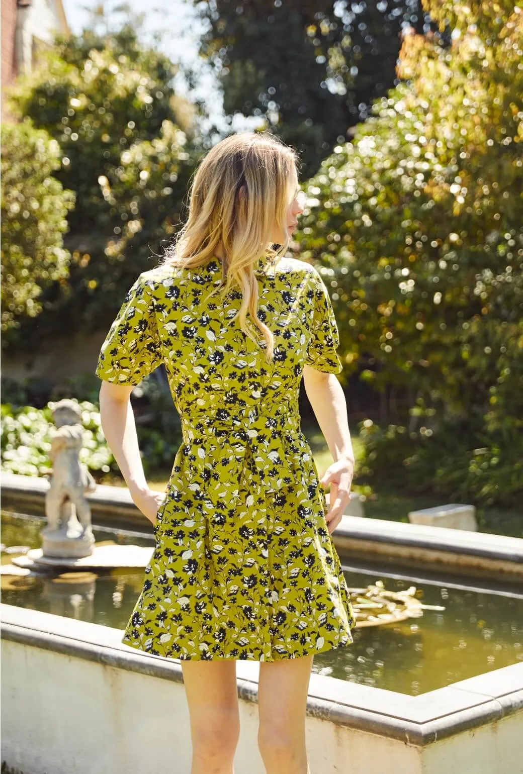 The Donna Day Gown Mini - Chartreuse Floral easy charm