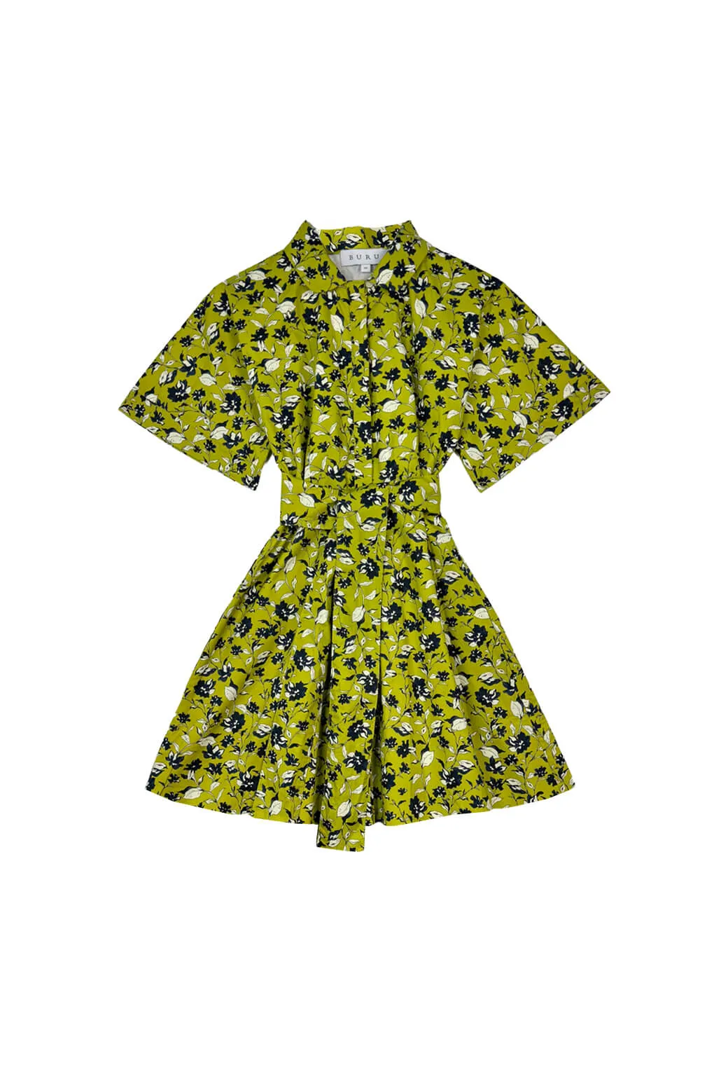 The Donna Day Gown Mini - Chartreuse Floral harmony vibe