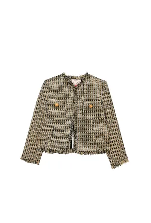 The Everyday Blazer - Black & Blush Tweed modern edge