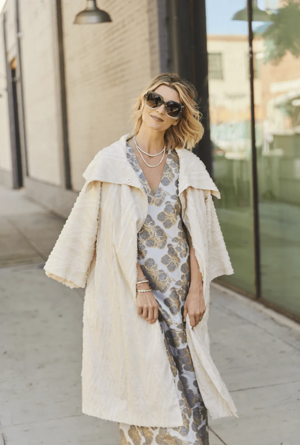 The Grace Coat 2.0 - Ivory Fringe confident vibe