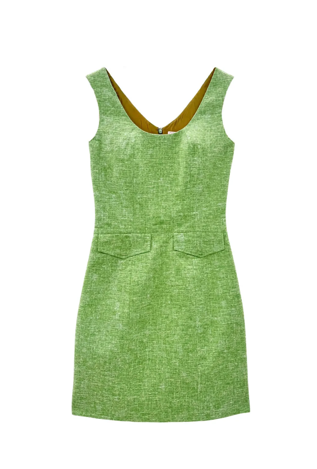 The Joan Jumper - Spring Green Tweed dress up