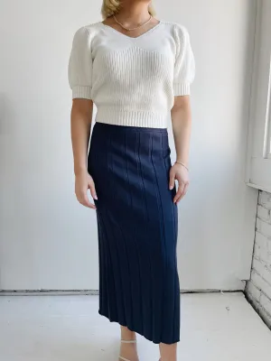 The Margot Skirt- Navy close bond