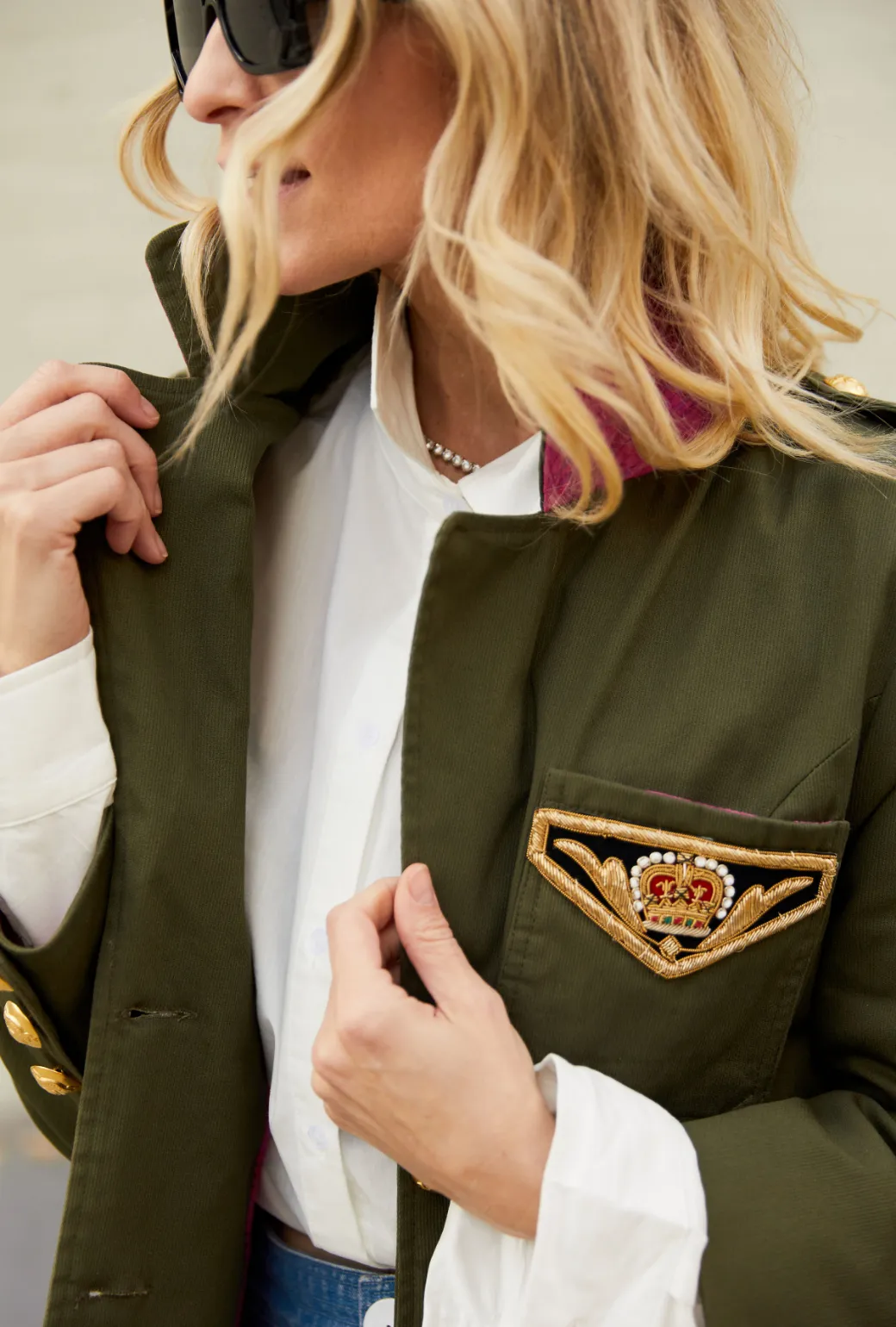 The Military Blazer - Olive Green crisp shell