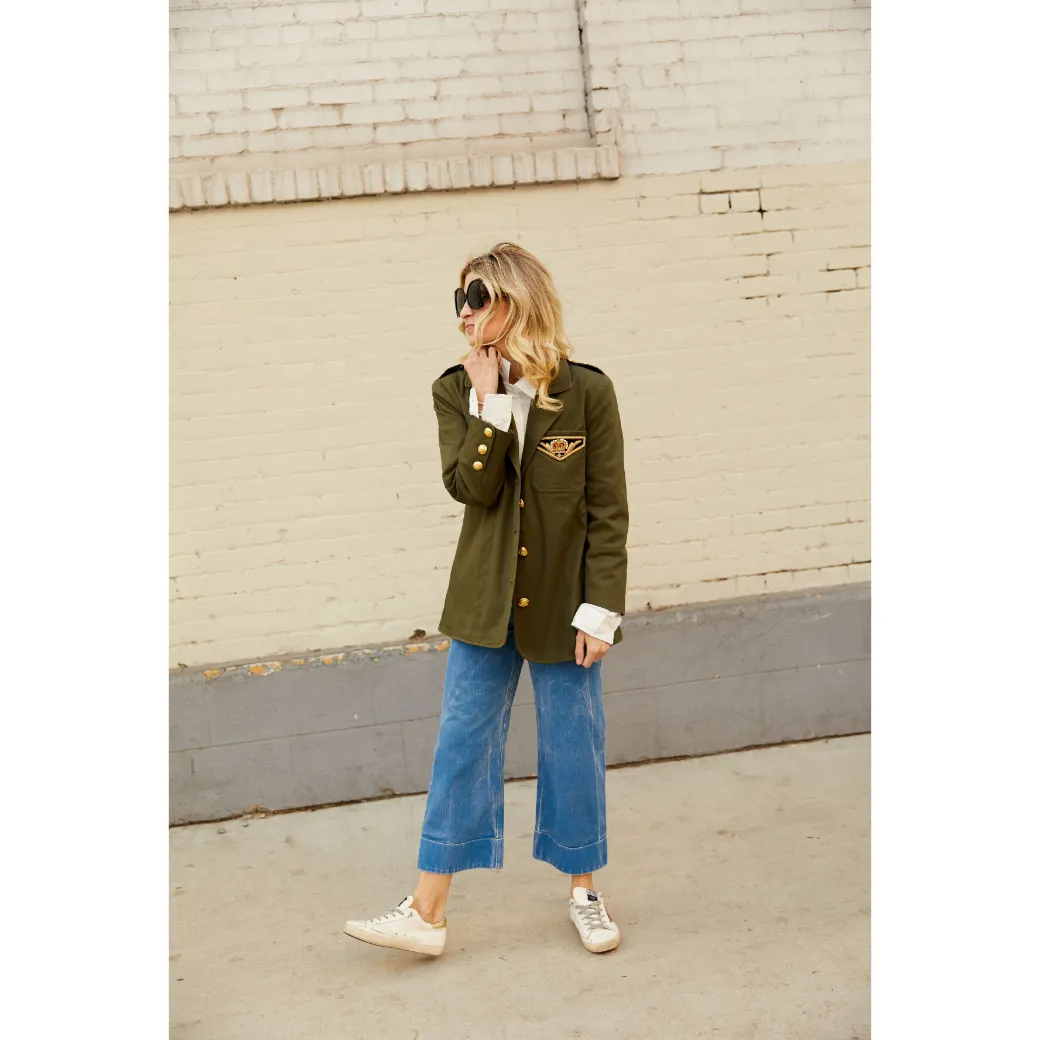 The Military Blazer - Olive Green crisp tone