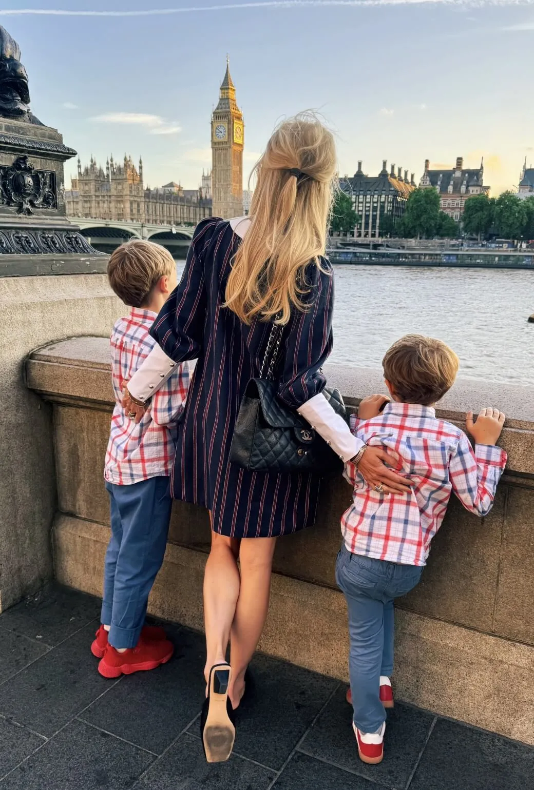 The Skipper Dress - Navy & Red Stripe date night
