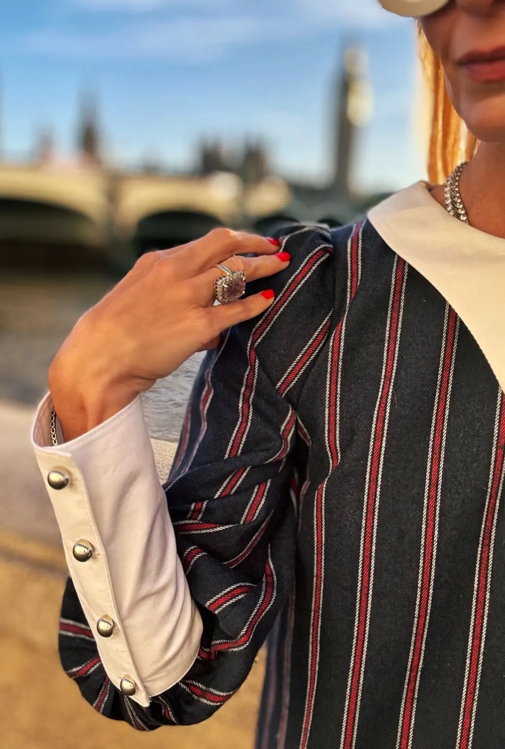 The Skipper Dress - Navy & Red Stripe casual days
