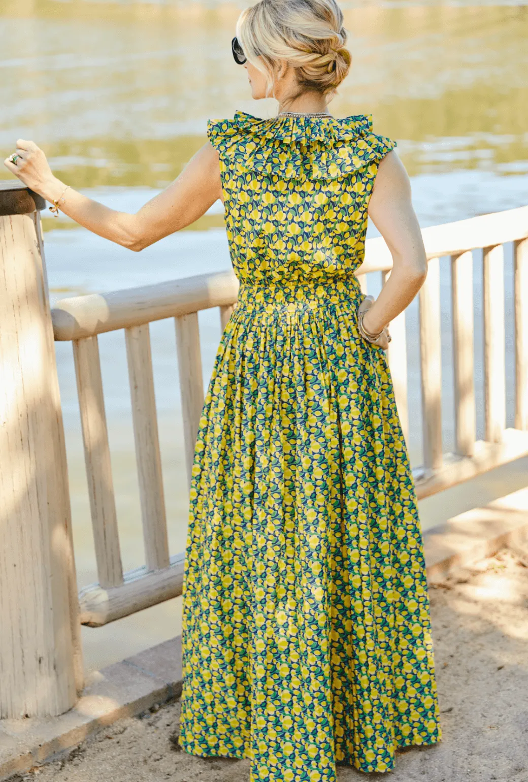 The Sleeveless Blanche Dress - Yellow Tulip cool comfort