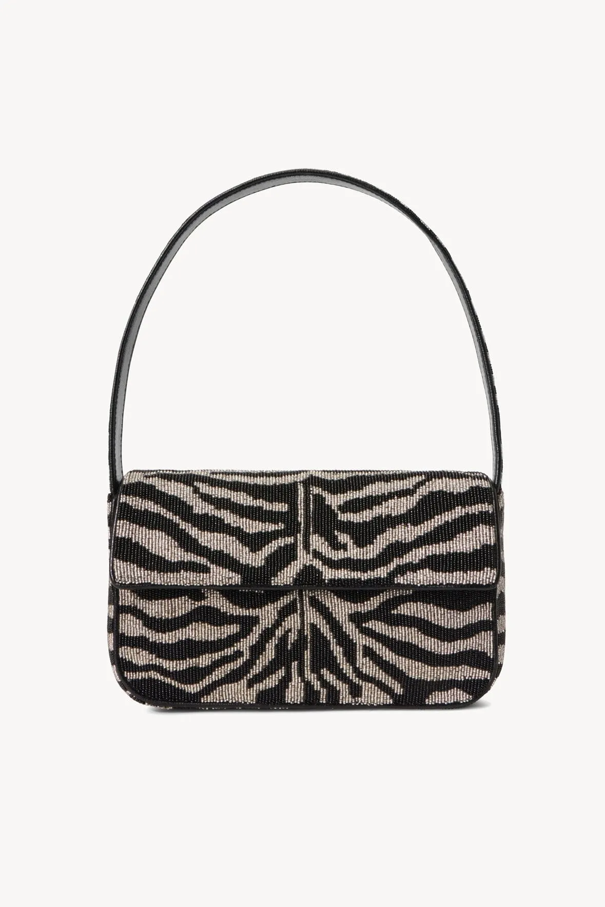 TOMMY BEADED BAG | BLACK WHITE snap fast