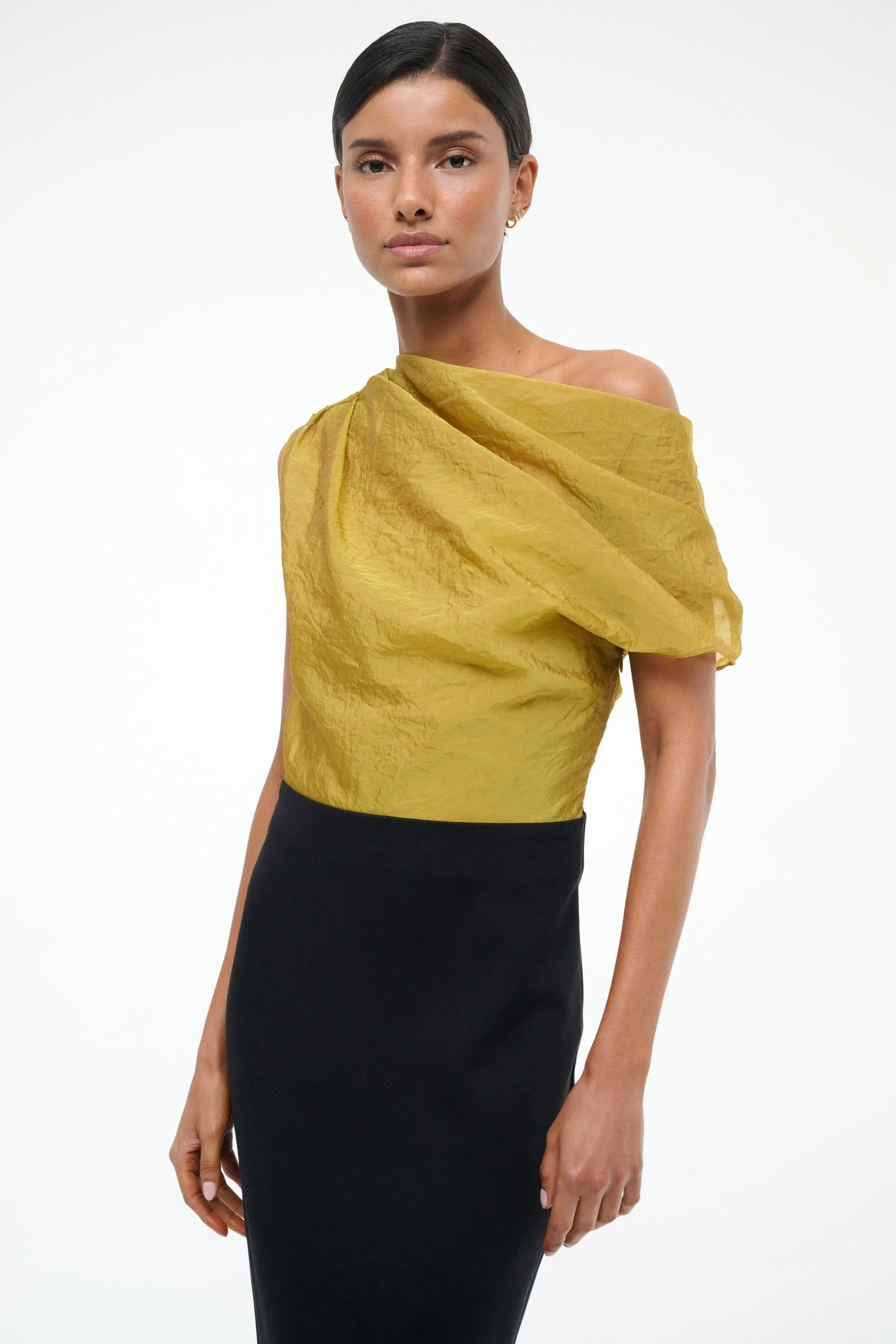 TOPAZ DRESS | CHARTREUSE BLACK lazy luxe