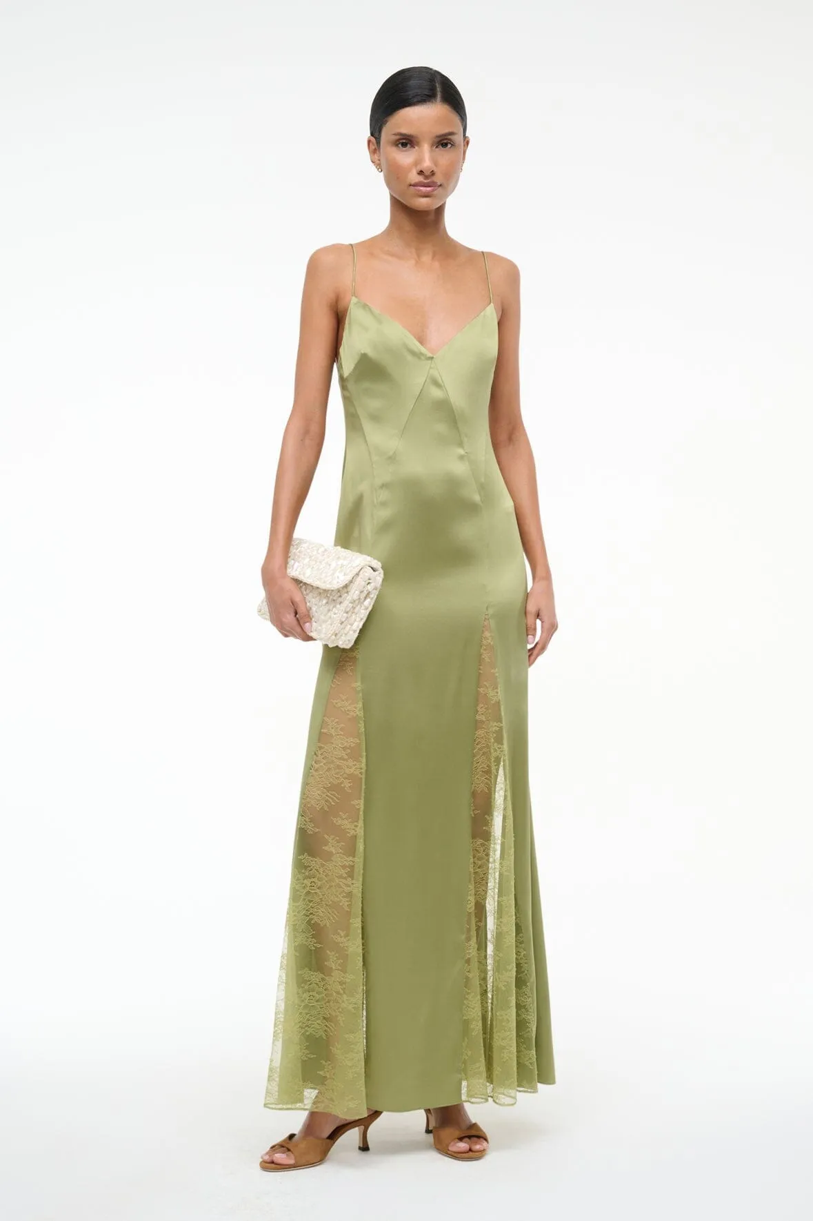TRINITY SILK DRESS | MOSS glam look