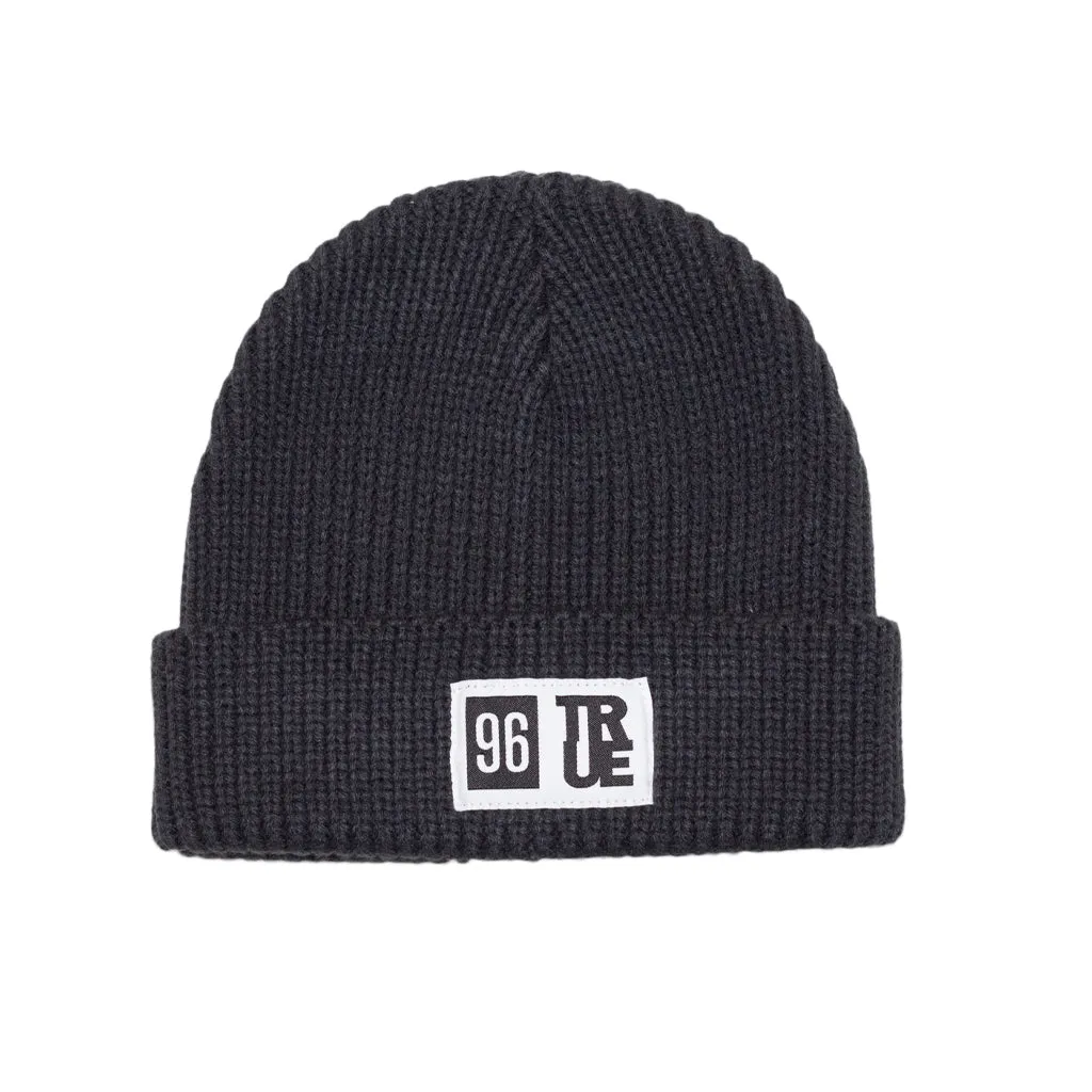 True 96 Waffle Beanie Charcoal muted earth