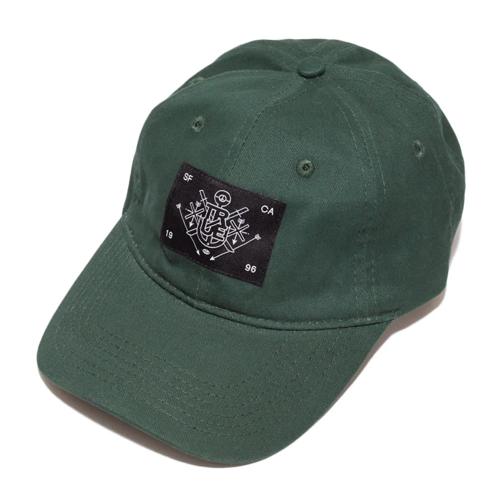 True Burning Bridges Dad Hat Green muted feel
