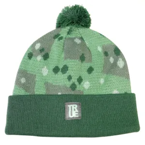 True Dot Camo Pom Beanie Green laid-back edge