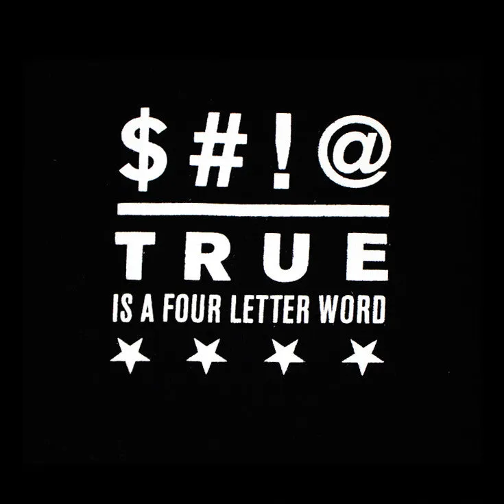 True Four Letter Men's Crewneck Sweatshirt Black Plus friendly