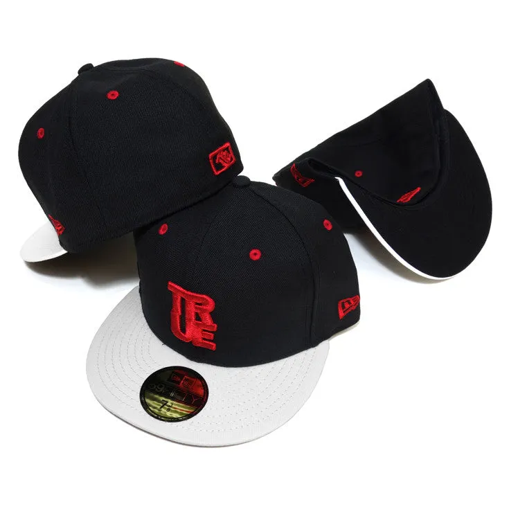 True Logo New Era Fitted Cap AJ Red edge twist