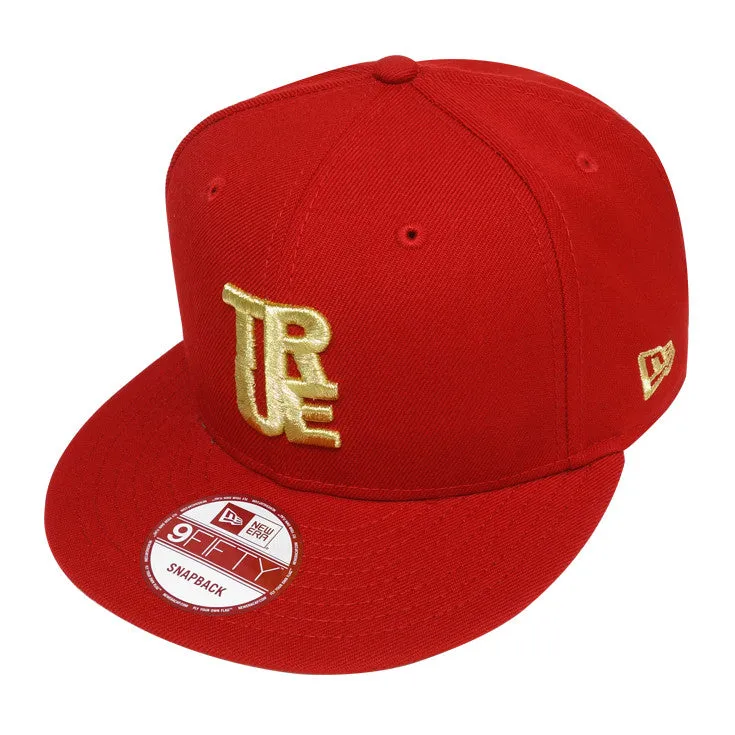 True Logo New Era Snapback Cap Red/Gold pure mood