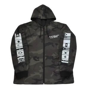True Mens BBQ Hooded Coaches Jacket Camo brisk wear