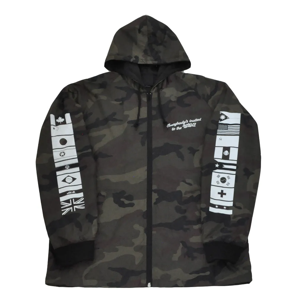 True Mens BBQ Hooded Coaches Jacket Camo brisk wear