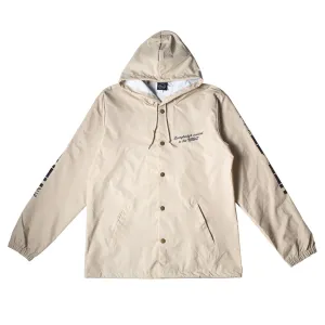 True Mens BBQ Hooded Rain Jacket Tan all-season edge