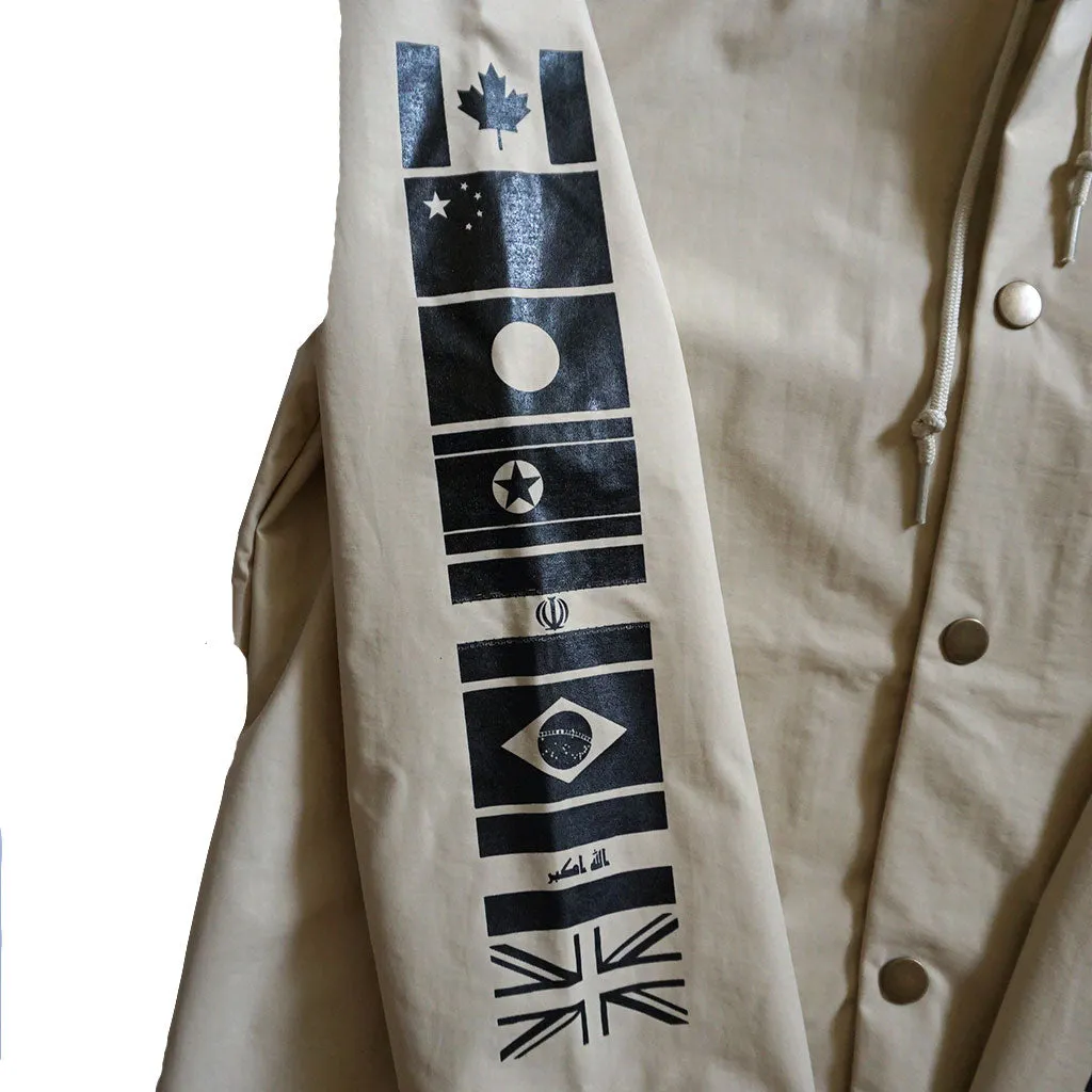 True Mens BBQ Hooded Rain Jacket Tan fresh form