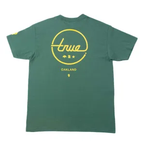 True Men's Circle Darkside Oakland T-Shirt Green focus piece