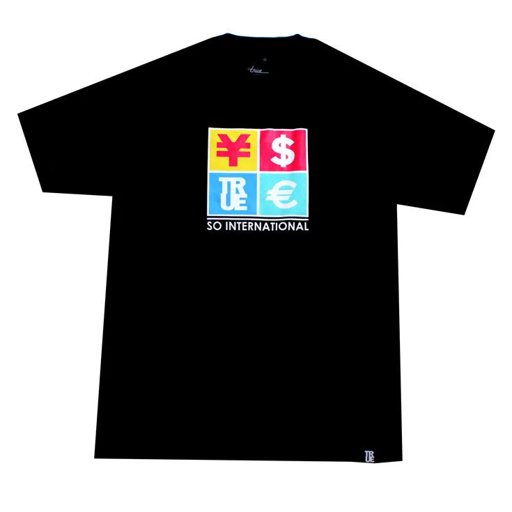 True Mens Currency T-Shirt Black step easy