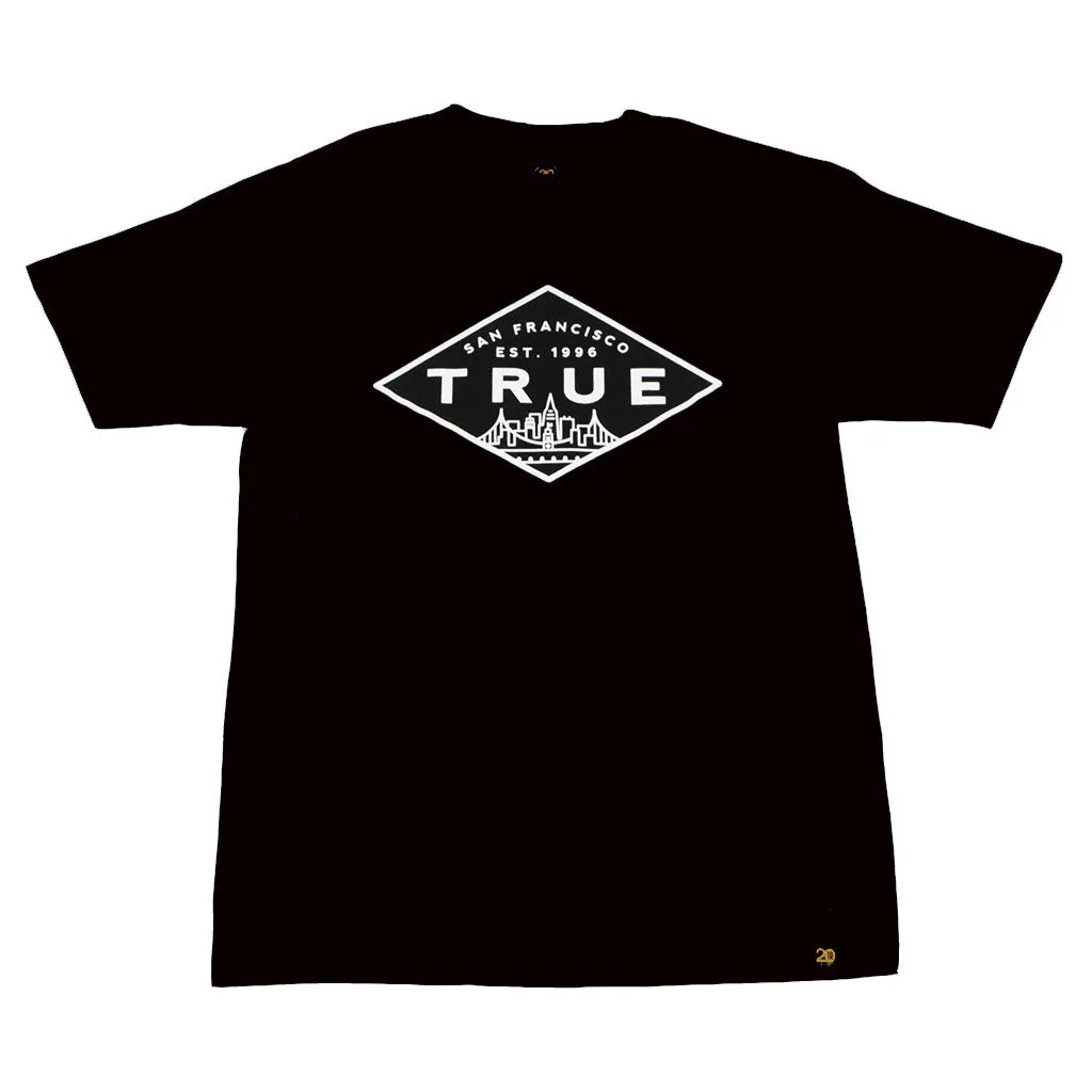 True Mens Established Basic T-Shirt Black soft stretch