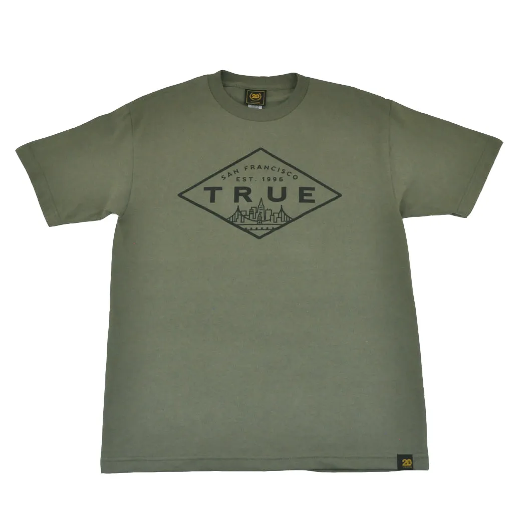 True Mens Established Basic T-Shirt Olive graphic trend