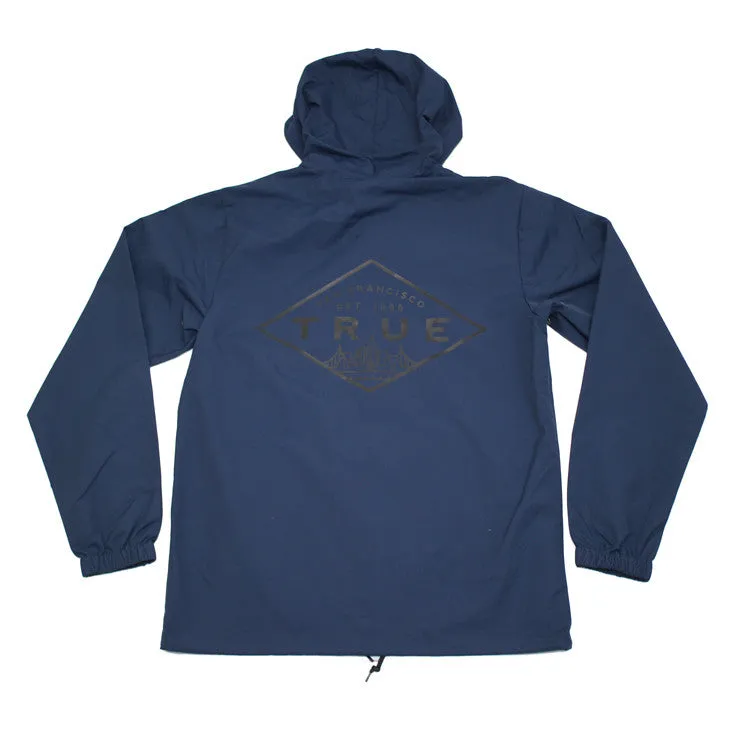True Men's Established Rain Jacket Navy fast break
