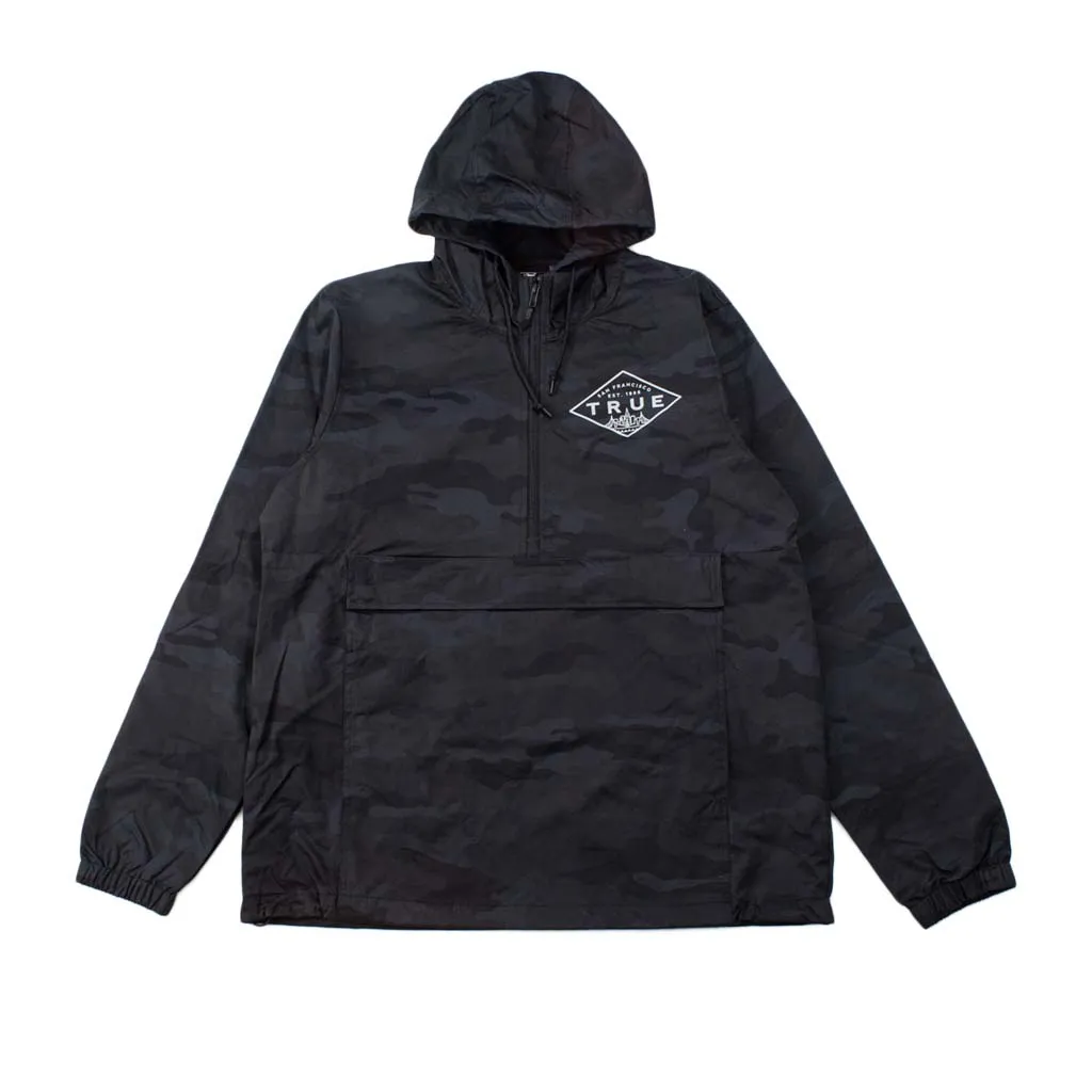 True Men's Established SF Anorak Black Camo travel smart