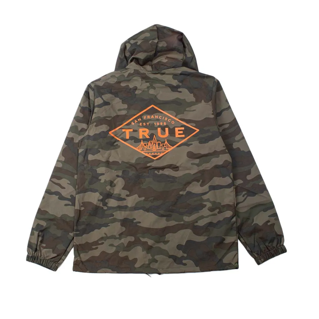 True Men's Established SF Rain Jacket Camo/Orange chill balance