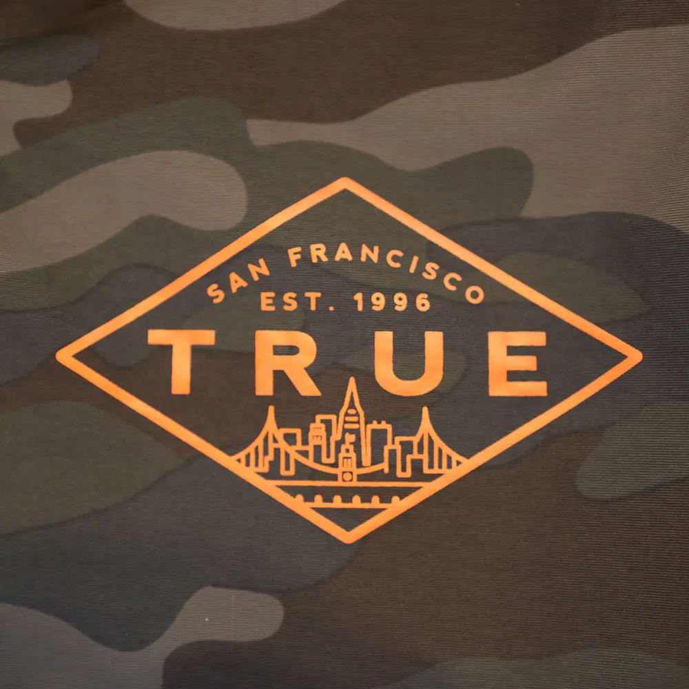 True Men's Established SF Rain Jacket Camo/Orange power fit