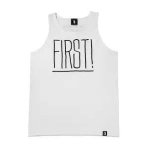 True Mens First Tank Top White calm chic