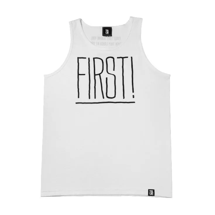 True Mens First Tank Top White calm chic