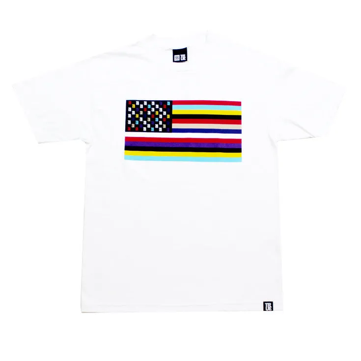 True Mens Flag 2 T-Shirt White clean lines