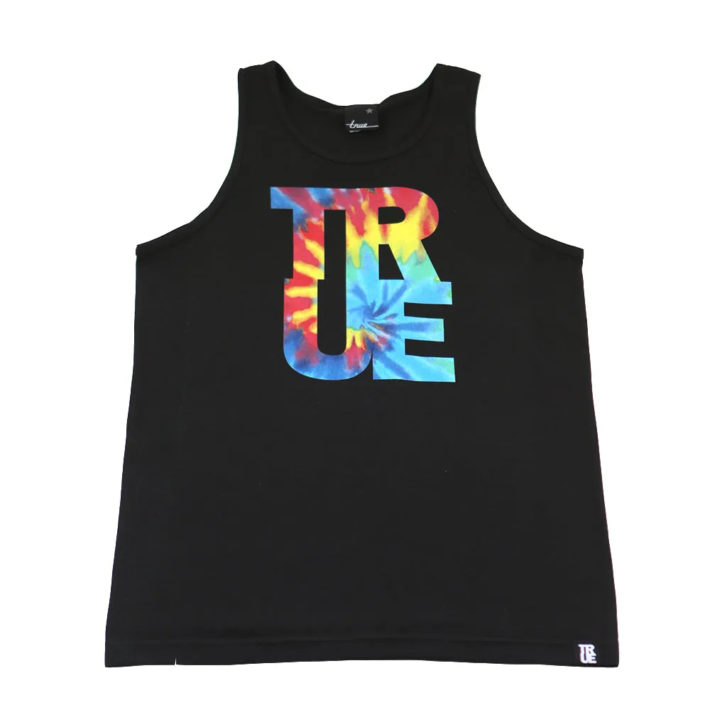 True Mens Hippie Dip Tank Top Black street ease
