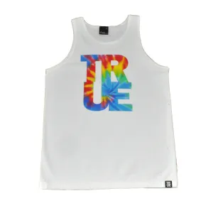 True Mens Hippie Dip Tank Top White fit fix
