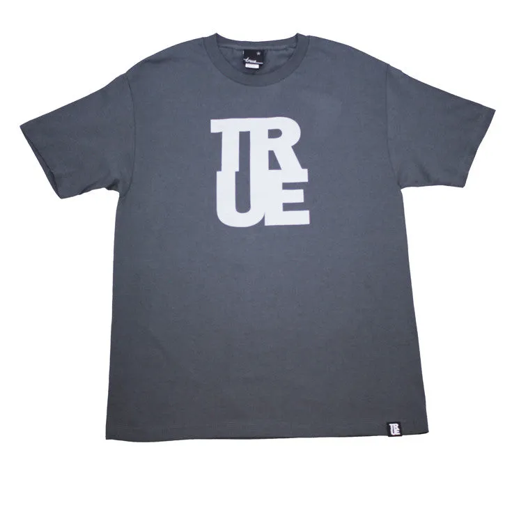 True Mens Logo T-Shirt Charcoal / Grey relax mode