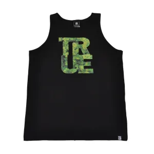 True Mens Logo THC Tank Top Black sleek edge