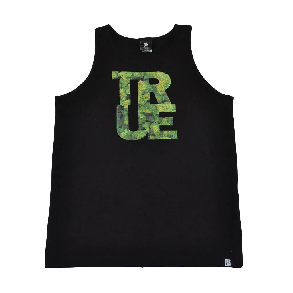 True Mens Logo THC Tank Top Black sleek edge