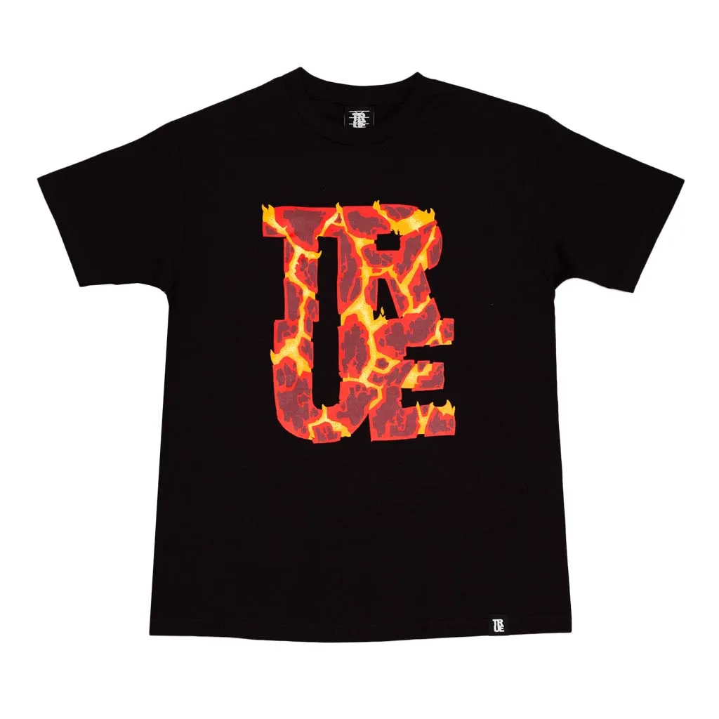 True Men's Logo Warming T-Shirt Black casual wear