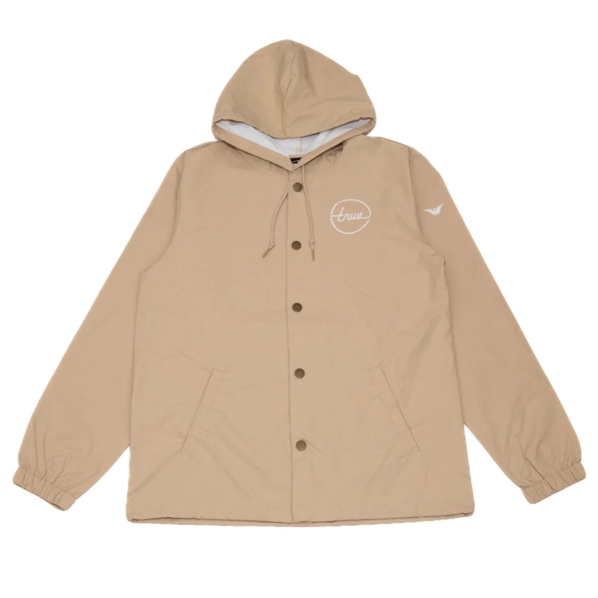 True Men's Nations 2 Hooded Rain Jacket Tan chill balance