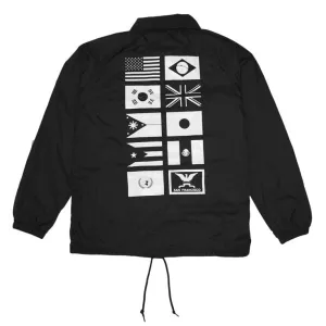 True Mens Nations Coaches Jacket Black outdoor vibe