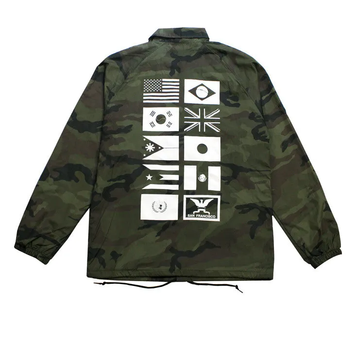 True Mens Nations Coaches Jacket Camo smooth build