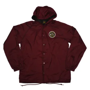 True Mens Nations Hooded Coaches Jacket Burgundy walk easy