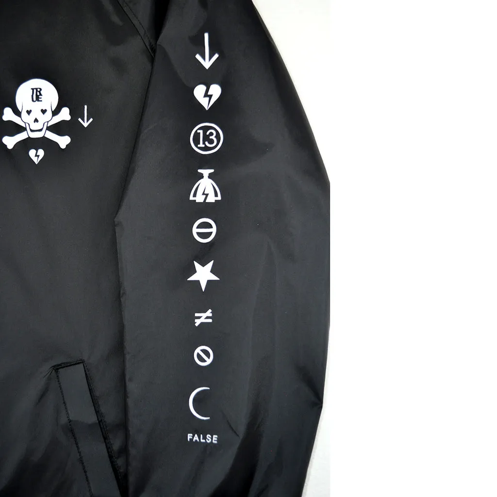 True Mens Pleasure Pain Coaches Jacket Black sporty energy