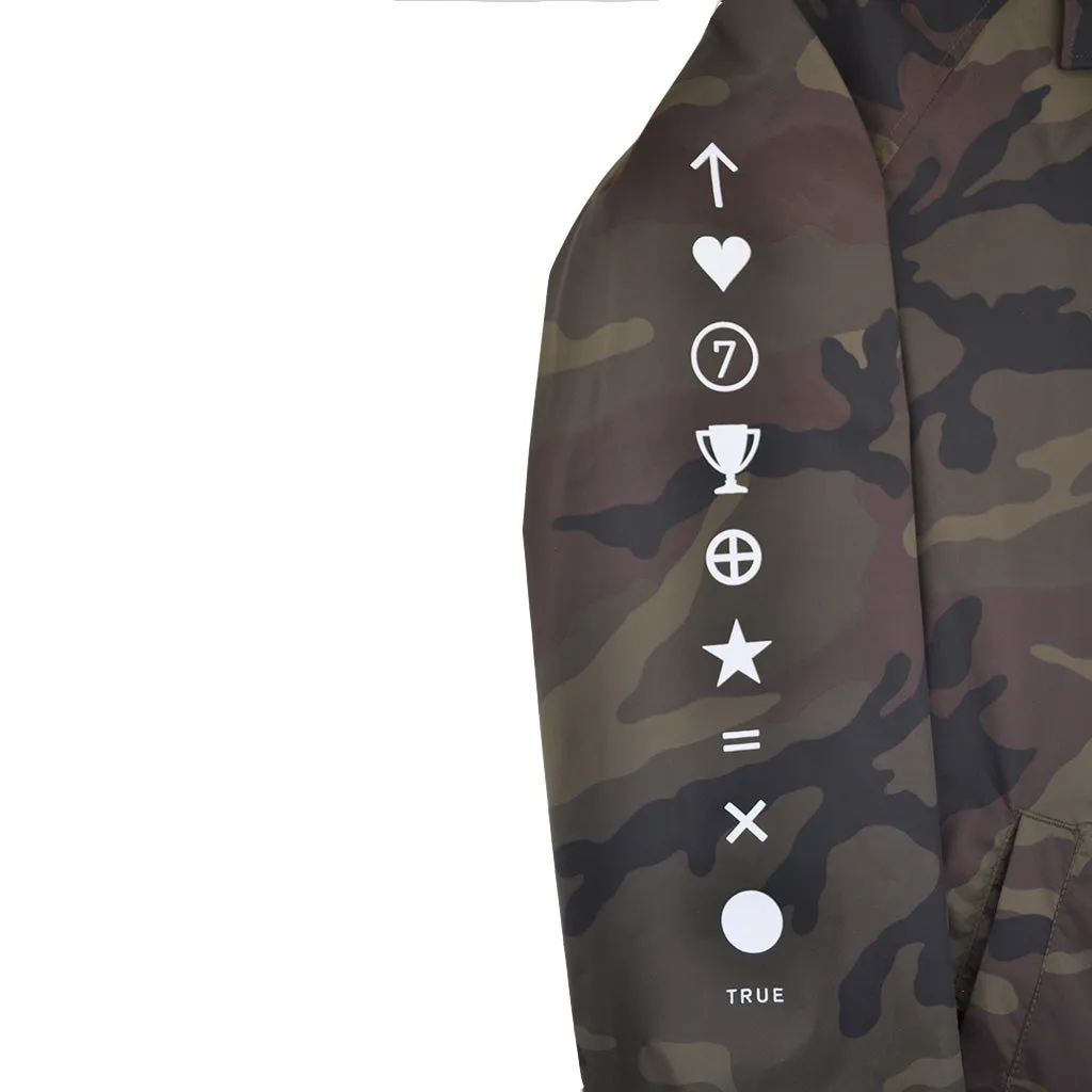 True Mens Pleasure Pain Coaches Jacket Camo neutral mood